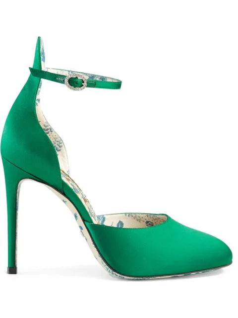 gucci daisy ankle strap pump