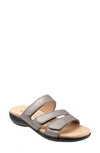 Trotters Rose Strappy Sandal In Pewter Metallic