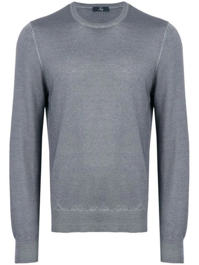 Fay Crew Neck Sweater In Grey