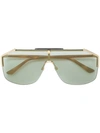 Gucci Aviator Framed Sunglasses In Metallic