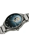 Rado True Secret Diamond Ceramic Bracelet Watch, 40mm In Silver/ Blue