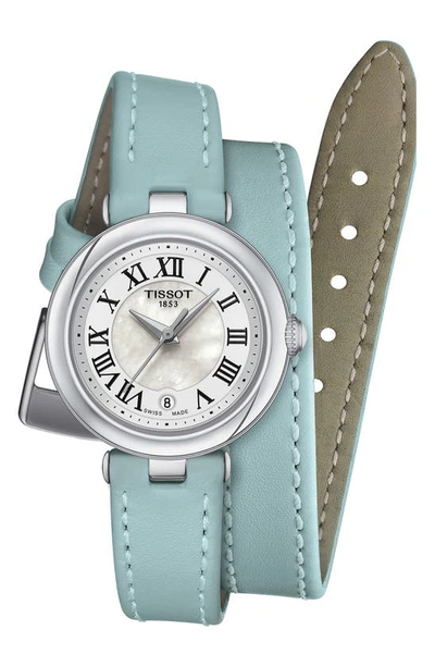 Tissot Bellissima Leather Strap Watch, 26mm In Blue