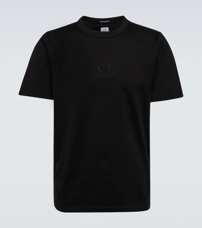 C.p. Company Logo Cotton Jersey T-shirt In 999 Black