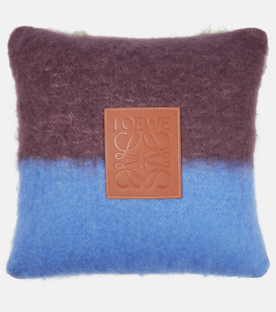 Loewe Mohair And Wool-blend Cushion In Multicolor
