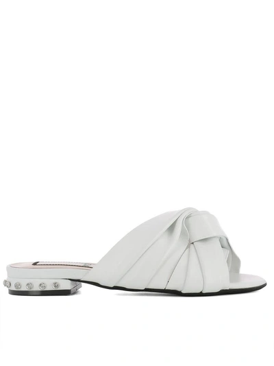 N°21 White Leather Sandals