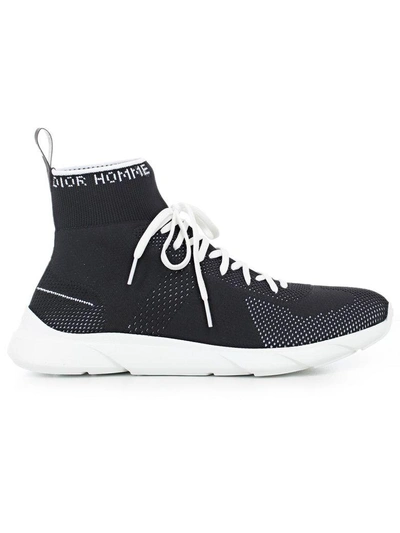 Dior Sock B21 Sneakers In Nero