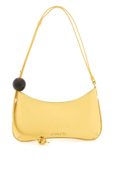 Jacquemus Le Bisou Perle Shoulder Bag In Yellow