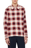 Sandro Check-pattern Button-up Shirt In Red Ecru