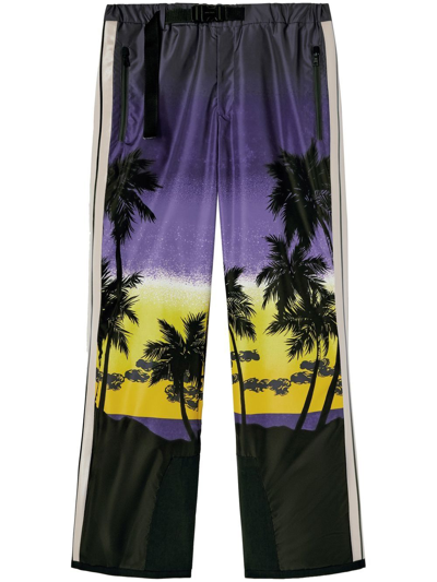 Palm Angels Kids' Palm Sunset Track Ski Pants In Purple