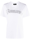Blumarine Logo Crew-neck Cotton T-shirt In White
