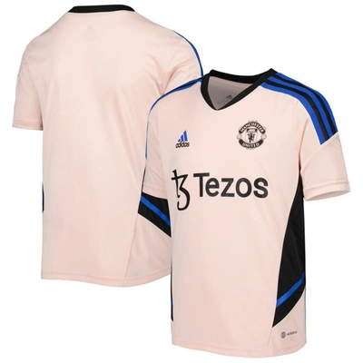 Adidas Originals Adidas Kids' Manchester United Condivo 22 Training Soccer Jersey In Icy Pink