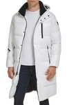 Guess Long Puffer Coat In White