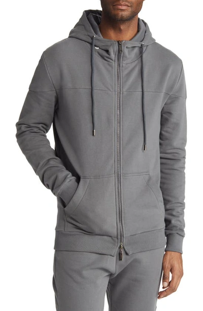 Live Live French Terry Zip Hoodie In Grey Skies