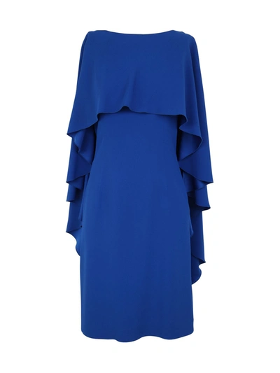 Alberta Ferretti Envers Satin Dress In Blue