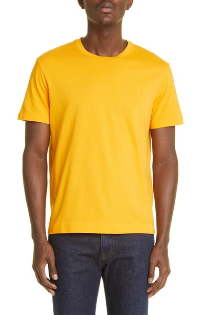 Boglioli Crewneck Cotton T-shirt In Yellow