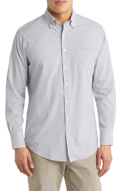 Peter Millar Hanford Performance Twill Button-down Shirt In Navy