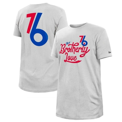 New Era White Philadelphia 76ers 2022/23 City Edition Big & Tall T-shirt
