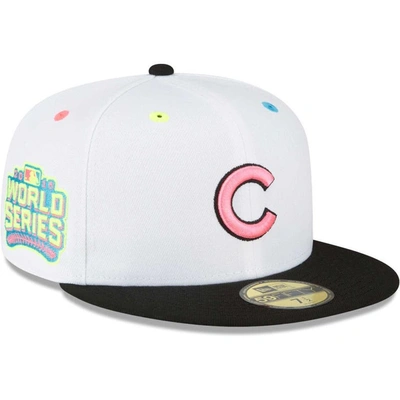 New Era White Chicago Cubs Neon Eye 59fifty Fitted Hat