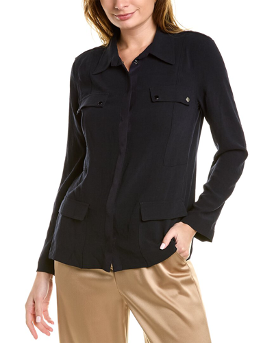 Elie Tahari Utility Shirt Jacket In Blue