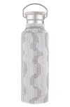 Collina Strada Crystal Embellished Insulated Water Bottle In Wavy Black