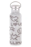 Collina Strada Crystal Embellished Insulated Water Bottle In Black Lucky Doodle