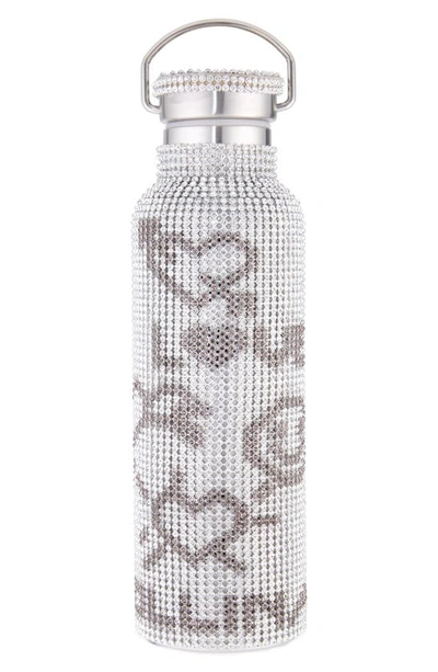 Collina Strada Crystal Embellished Insulated Water Bottle In Black Lucky Doodle
