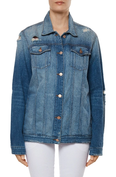 J Brand Cyra Oversize Denim Jacket In Broken Heart