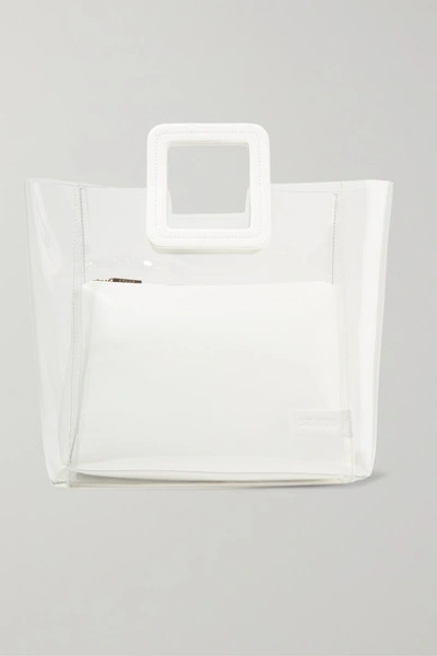 Staud Shirley Pvc And Leather Tote In White