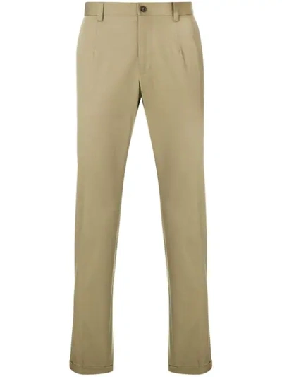 Dolce & Gabbana Straight Leg Tailored Trousers In Green