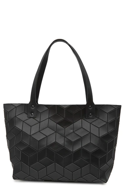 Patrizia Luca Slanted Square Geometric Tote Bag In Matte Black