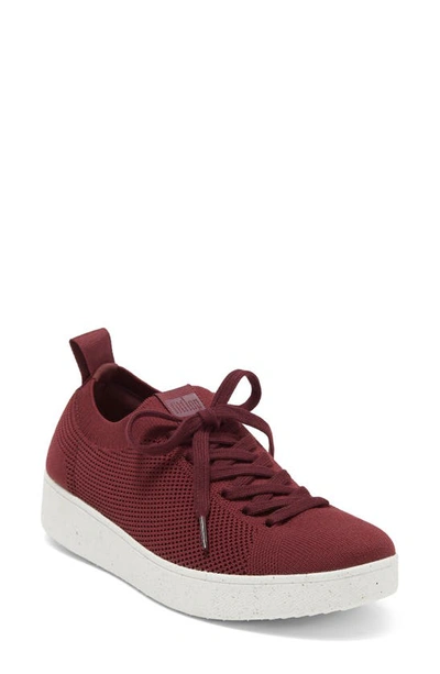 Fitflop Rally Knit Sneaker In Plummy