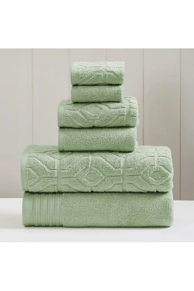 Modern Threads Soft Rib Quick Dry 6-piece Towel Set In Seafoam Green