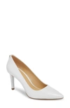 Michael Michael Kors Dorothy Flex 100mm Vintage Leather Pump In Optic White