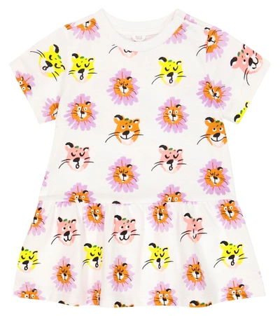 Stella Mccartney Kids Baby Girls White Cotton Big Cat Dress