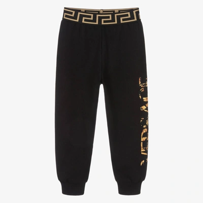 Versace Kids' Boys Black Greca Joggers