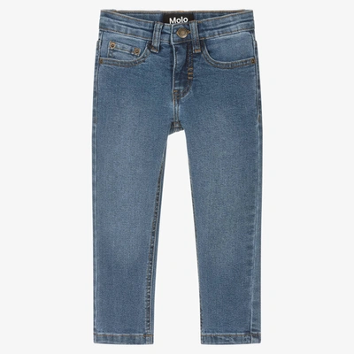 Molo Babies' Boys Blue Denim Cotton Jeans