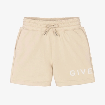 Givenchy Babies' Boys Beige Cotton Logo Shorts