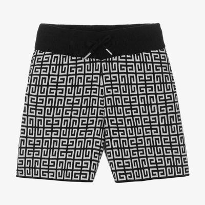 Givenchy Kids' Boys Black 4g Jacquard Knit Shorts