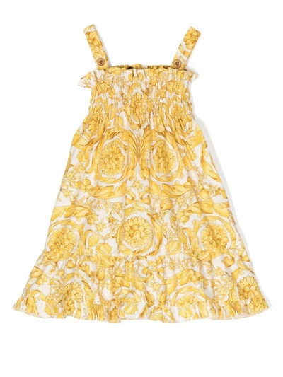 Versace Barocco-print Sleeveless Dress In Multi