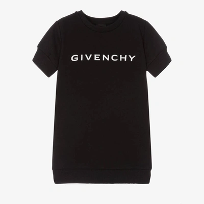 Givenchy Babies' Girls Black Cotton Logo Dress