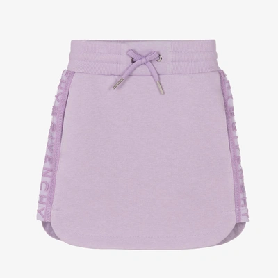Givenchy Kids' Girls Purple Cotton Logo Skirt