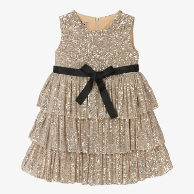 Phi Clothing Kids' Girls Silver Sequin Dress