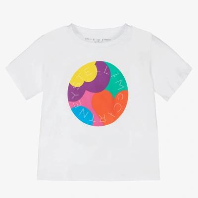 Stella Mccartney Babies'  Kids Girls White Cotton Logo T-shirt