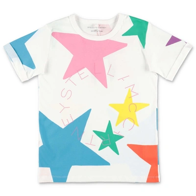 Stella Mccartney Babies'  Kids Girls White Cotton Stars Logo T-shirt