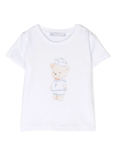 Patachou Babies' Boys White Cotton Sailor Teddy T-shirt