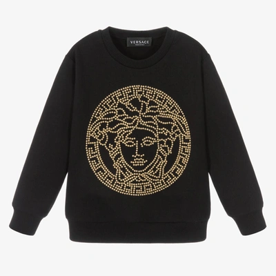 Versace Babies' Black Medusa Logo Sweatshirt