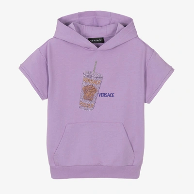 Versace Babies' Girls Purple Medusa Hoodie