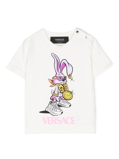 Versace White & Pink Bunny Baby T-shirt