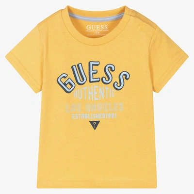 Guess Baby Boys Yellow Cotton T-shirt