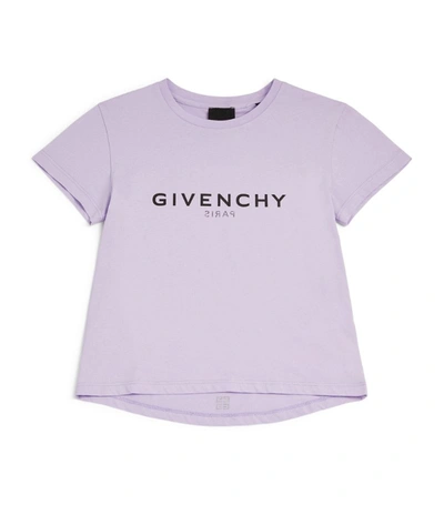 Givenchy Babies' Girls Purple Cotton Logo T-shirt